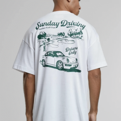 Another Cotton Lab SUNDAY DRIVING OVERSIZE White T-shirt