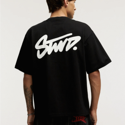 STWD black graffiti T-shirt